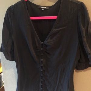 Madewell Black Button Down
